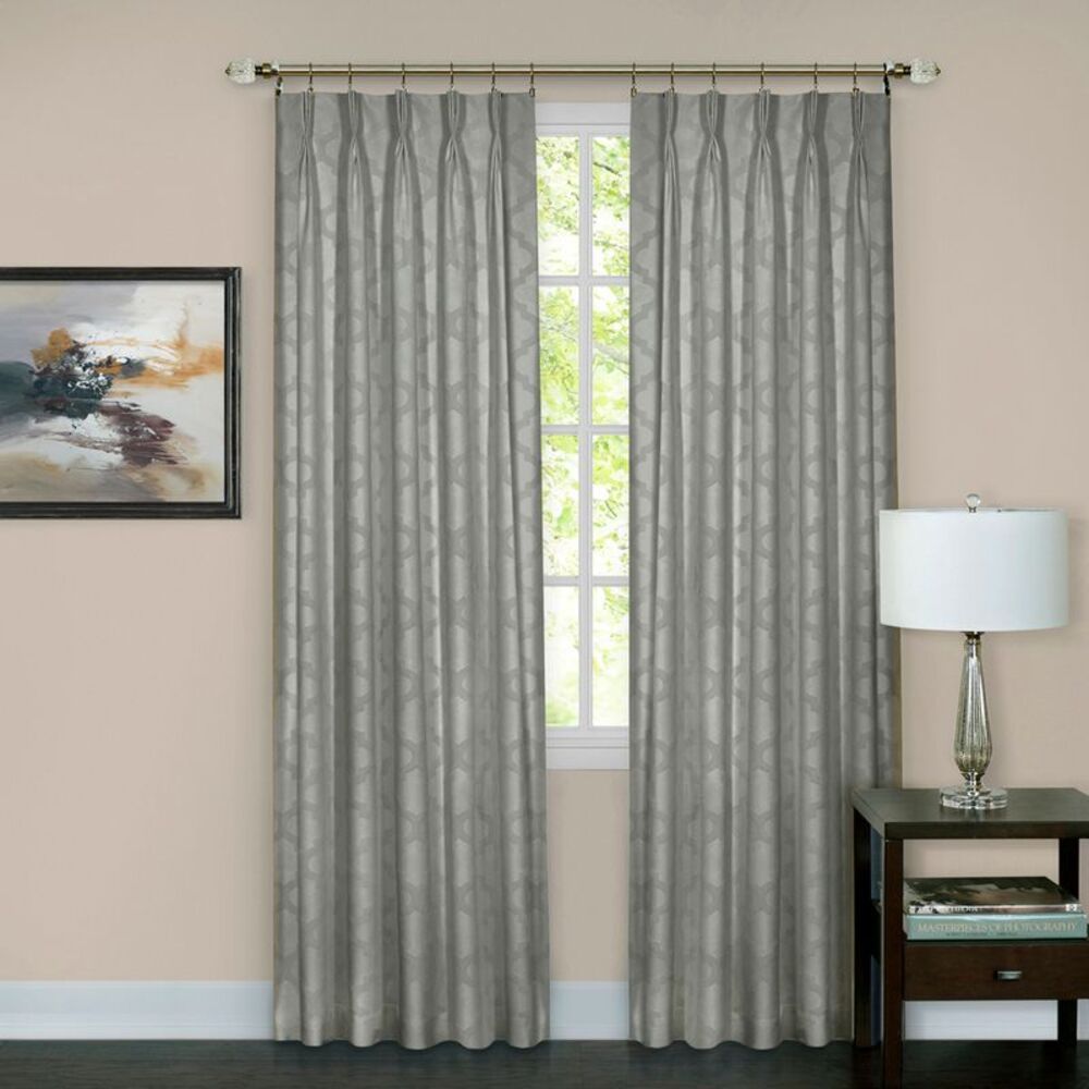 Ben&Jonah Collection Windsor Pinch Pleat Window Curtain Panel 34x84